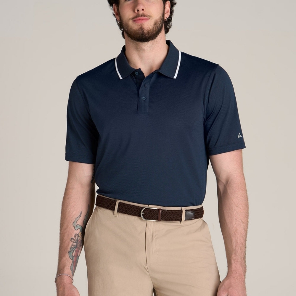 NWT American Tall A.T Performance Tipped Golf Polo Size Medium